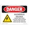 Signmission OSHA Danger Sign, 5" Height, 7" Width, Hazardous Voltage Contact May, Landscape, DS-D-57-L-2188 OS-DS-D-57-L-2188 - alternate 1
